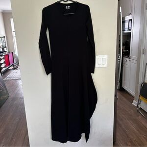 Labo.Art Black Dress with Long Sleeves and puffy skirt. Size 2. Made in Italy